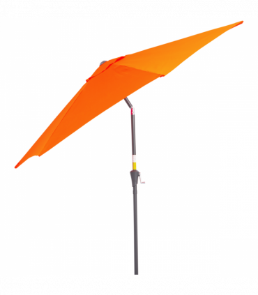 Patio Umbrella Parasol Sun Shade Garden Aluminium Orange 2.7M Outsunny
