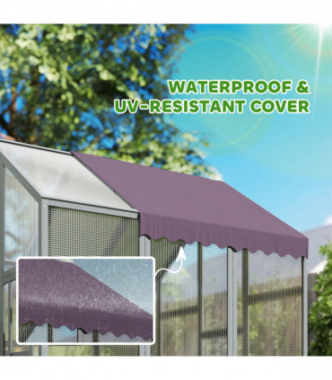 PawHut Large Walk In Chicken Run for 6-8 Poultries, 1.7 x 1.8 x 1.8 m