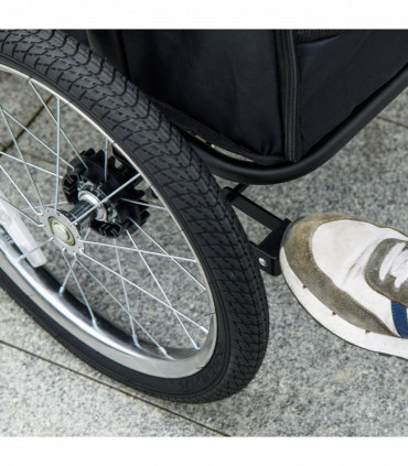 PawHut Pet Stroller Foldable Design with Cushion for M and L Dogs, Dark Green