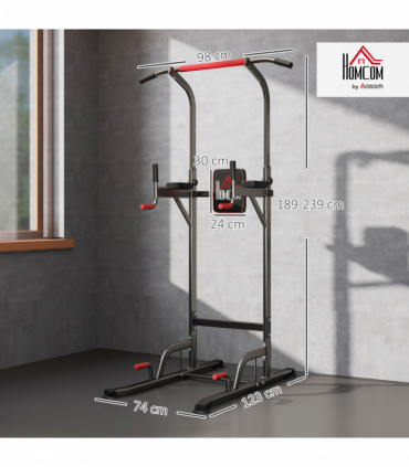 Power Tower Station Pull Up Bar for Home Gym Workout Equipment HOMCOM