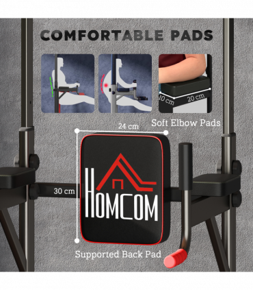 Power Tower Station Pull Up Bar for Home Gym Workout Equipment HOMCOM