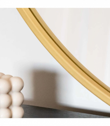 Rei - Large Round Gold Metal Circle Mirror - 90cm x 90cm