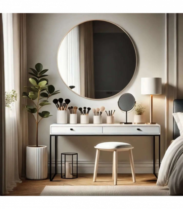 Rei - Large Round Gold Metal Circle Mirror - 90cm x 90cm