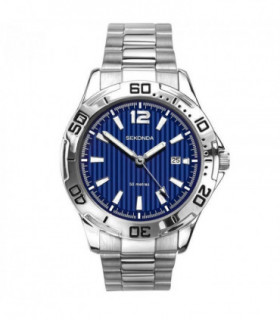 Sekonda Men's Dated Blue Face Stainless Steel Bracelet Watch 1170