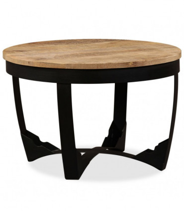 Side Table Solid Rough Mango Wood 60x40 cm