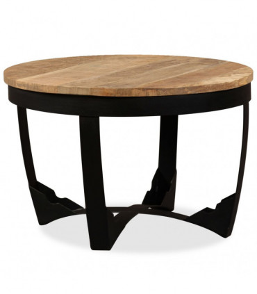 Side Table Solid Rough Mango Wood 60x40 cm
