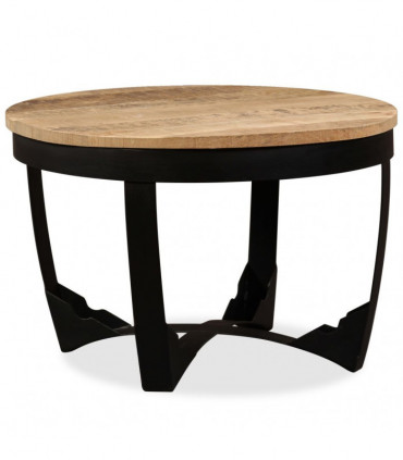 Side Table Solid Rough Mango Wood 60x40 cm