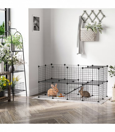 Small Animals Cage DIY 36 Panels Pet Playpen, for Rabbit Guinea Pig Chinchilla