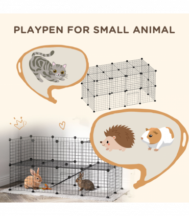Small Animals Cage DIY 36 Panels Pet Playpen, for Rabbit Guinea Pig Chinchilla