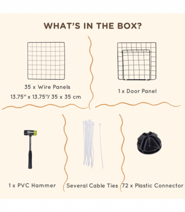 Small Animals Cage DIY 36 Panels Pet Playpen, for Rabbit Guinea Pig Chinchilla