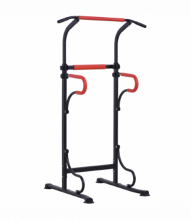 Steel Multi-Use Exercise Power Tower Station Adjustable Height w/ Grips HOMCOM