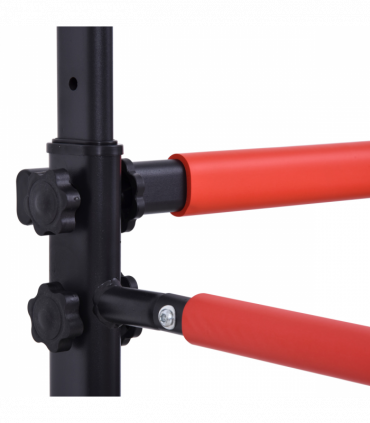 Steel Multi-Use Exercise Power Tower Station Adjustable Height w/ Grips HOMCOM