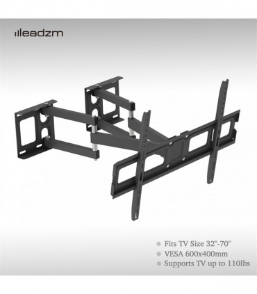 TMSS-104 32"-70" Corner Full Motion Articulating TV Wall Mount Bracket Max Weight 50Kg VESA 600*400