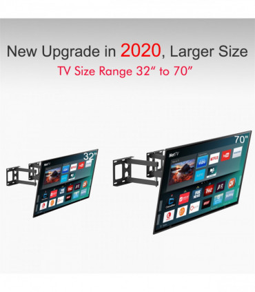 TMSS-104 32"-70" Corner Full Motion Articulating TV Wall Mount Bracket Max Weight 50Kg VESA 600*400