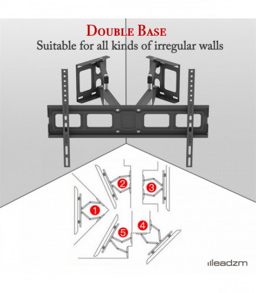 TMSS-104 32"-70" Corner Full Motion Articulating TV Wall Mount Bracket Max Weight 50Kg VESA 600*400