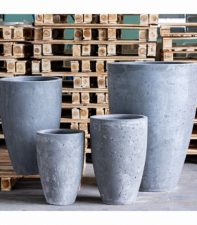 Vessara | Onyx Dusk – 100cm XXL Concrete Tall Vase Planter – 172L Round Plant Pot