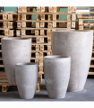 Vessara | Truffle – 68cm Extra Large Tall Concrete Planter – 61L Round Plant Pot