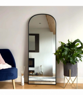 Yōko- Black Metal Gentle Arch Mirror - 150cm x 60cm,