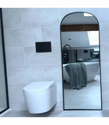 Yōko- Black Metal Gentle Arch Mirror - 150cm x 60cm,