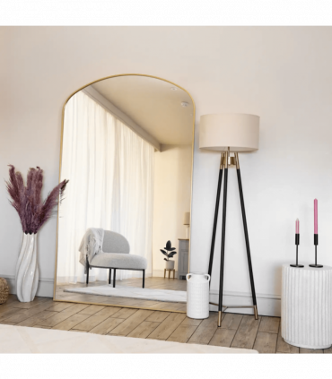 Yōko- Gold Metal Gentle Arch Mirror - 180cm x 105cm.