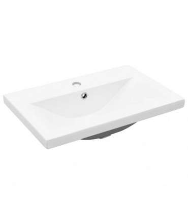 vidaXL Bathroom Sink Cabinet with Built-in Basin Concrete Grey