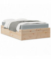 vidaXL Bed with Mattress 120x200 cm Solid Wood Pine