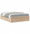 vidaXL Bed with Mattress 160x200 cm Solid Wood Pine