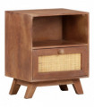 vidaXL Bedside Cabinet 40x30x50 cm Solid Mango Wood