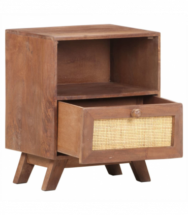 vidaXL Bedside Cabinet 40x30x50 cm Solid Mango Wood