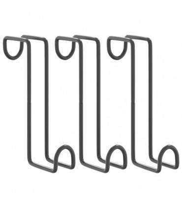 vidaXL Bridle Hangers 3 pcs Black Steel