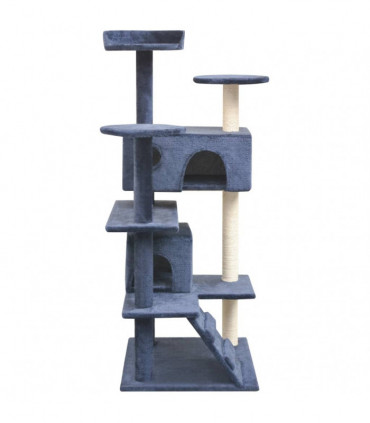 vidaXL Cat Tree with Sisal Scratching Posts 125 cm Dark Blue