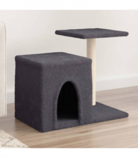 vidaXL Cat Tree with Sisal Scratching Posts Dark Grey 50.5 cm