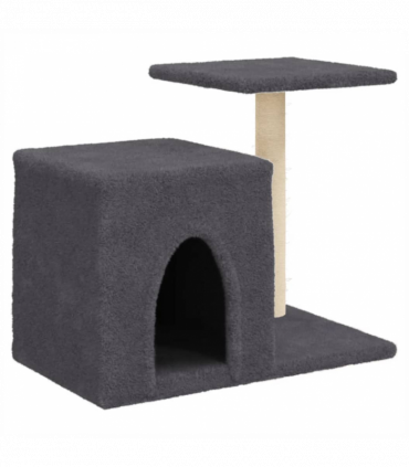 vidaXL Cat Tree with Sisal Scratching Posts Dark Grey 50.5 cm