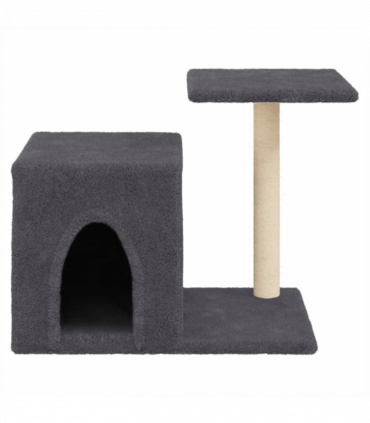 vidaXL Cat Tree with Sisal Scratching Posts Dark Grey 50.5 cm