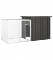 vidaXL Chicken Cage Anthracite 200x91x100 cm Galvanised Steel