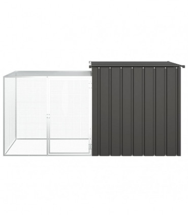 vidaXL Chicken Cage Anthracite 200x91x100 cm Galvanised Steel