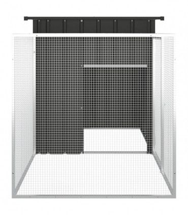 vidaXL Chicken Cage Anthracite 200x91x100 cm Galvanised Steel