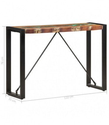 vidaXL Console Table 110x35x76 cm Solid Reclaimed Wood