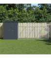 vidaXL Dog House with Run Anthracite 165x659x181 cm Galvanised Steel