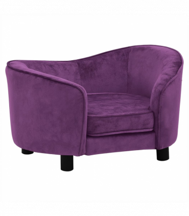 vidaXL Dog Sofa Burgundy 69x49x40 cm Plush