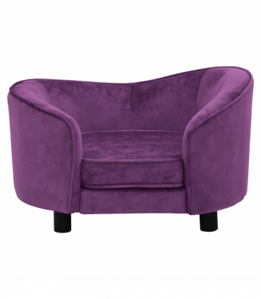 vidaXL Dog Sofa Burgundy 69x49x40 cm Plush