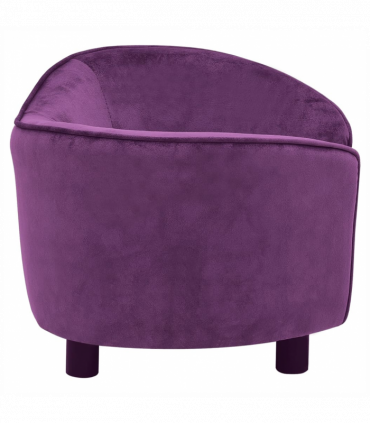 vidaXL Dog Sofa Burgundy 69x49x40 cm Plush