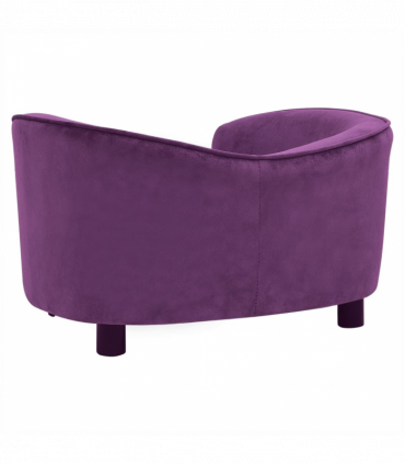 vidaXL Dog Sofa Burgundy 69x49x40 cm Plush