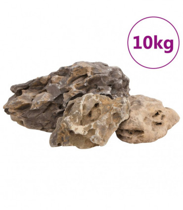 vidaXL Dragon Stones 10 kg Grey 10-40 cm