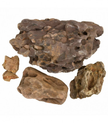 vidaXL Dragon Stones 10 kg Grey 10-40 cm