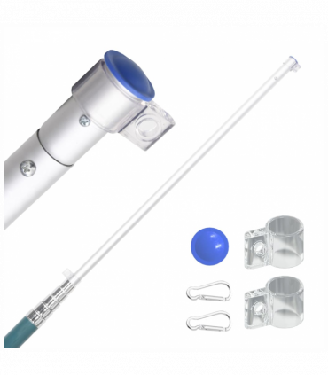 vidaXL France Flag and Pole 5.55 m Aluminium