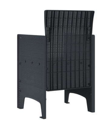 vidaXL Garden Chair 4 pcs Anthracite 53 x 49 x 85 cm PP