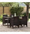 vidaXL Garden Chair 4 pcs Brown 53 x 49 x 85 cm PP