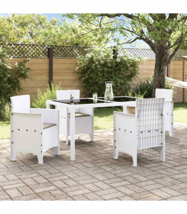 vidaXL Garden Chair 4 pcs White 53 x 49 x 85 cm PP