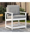 vidaXL Garden Chair White 62x56x77 cm Solid Wood Pine